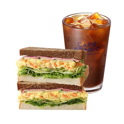 널 위한 아침 세트(에그 샐러드 샌드위치+아이스 아메리카노)