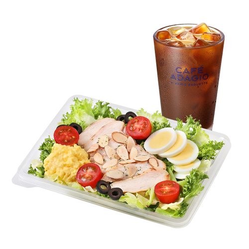 든든한 샐러드 세트(단백질 듬뿍 치킨에그 샐러드+아이스 아메리카노)