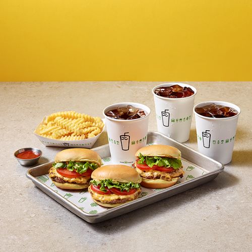 쉑버거 3개+프라이+소다(S) 3잔