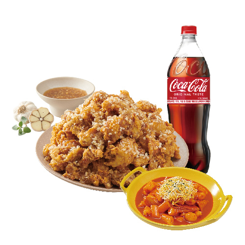 (순살)알싸한마늘치킨+떡볶이+콜라1.25L