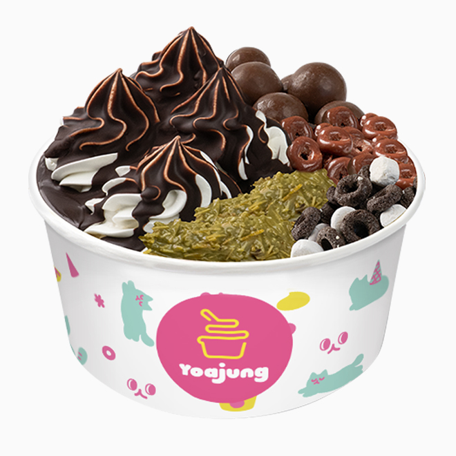 프리미엄 토핑 빠삭 두바이 초코쉘+요거트아이스크림+오레오오즈+몰티져스+요아정초코링