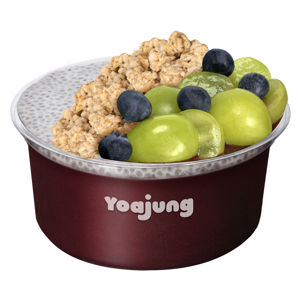 ['그레이프베리' 요아정 아사이 M사이즈]아사이+청포도+블루베리+그래놀라+치아푸딩+꿀