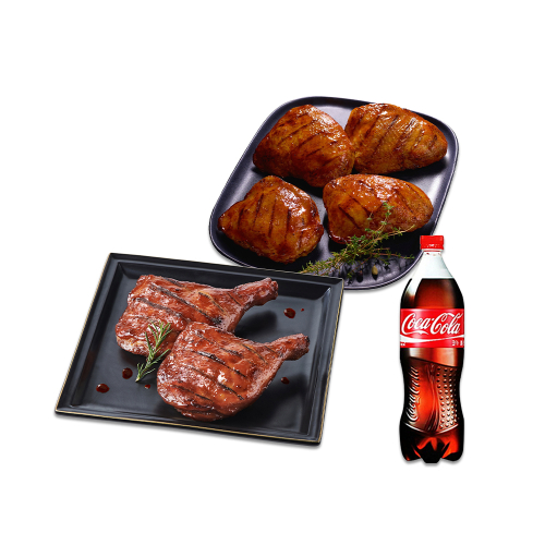 스모크치킨+자메이카통다리반마리+콜라1.25L