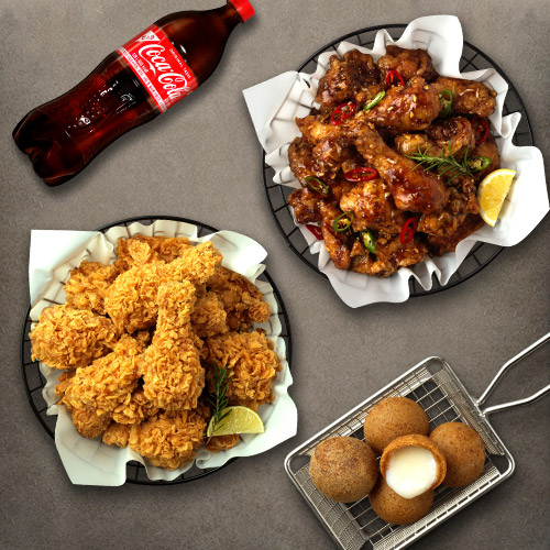맛초킹+후라이드+치즈볼+콜라1.25L
