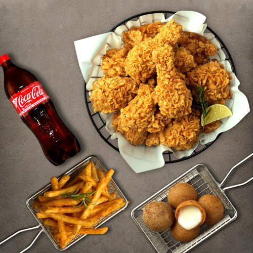 후라이드+케이준프라이+치즈볼+콜라1.25L
