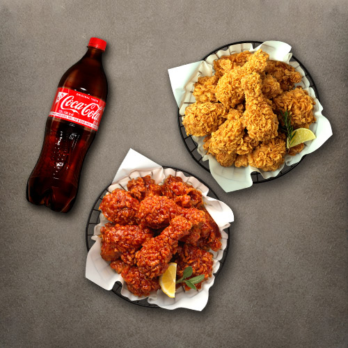 후라이드+양념치킨+콜라1.25L