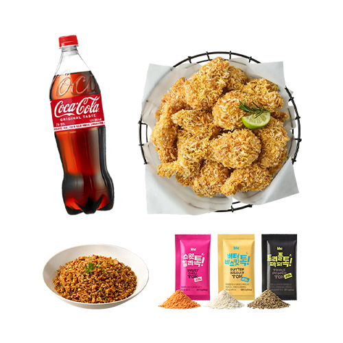 콰삭톡+뿌링클라이스+콜라1.25L