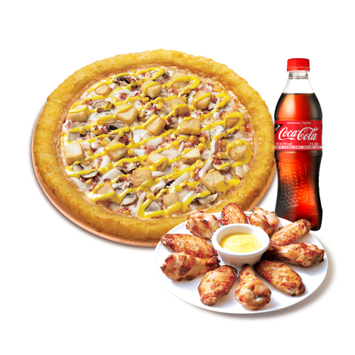 치즈롤 아이리쉬 포테이토(L)+파파스 윙+코카-콜라500ml