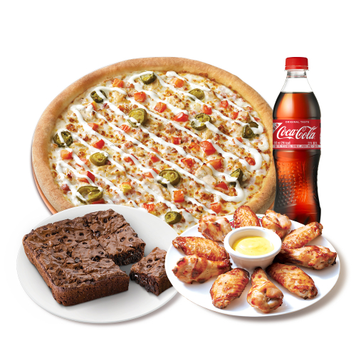오리지널 스파이시 치킨랜치(R)+파파스 윙+더블 초코칩 브라우니+코카-콜라500ml