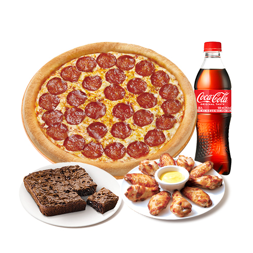 오리지널 페퍼로니(R)+파파스 윙+더블 초코칩 브라우니+코카-콜라500ml
