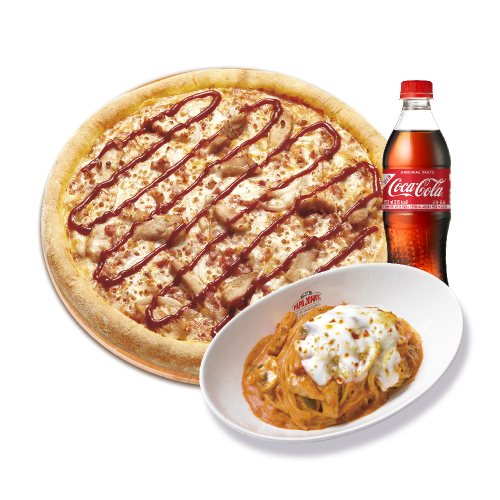오리지널 치킨 바비큐(L)+파파스 파스타(로제)+코카-콜라500ml