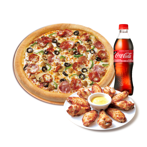 오리지널 수퍼 파파스(L)+파파스 윙+코카-콜라500ml