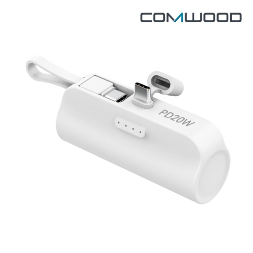 컴우드 PD 20W 2WAY 5000mAh 듀얼 C타입 도킹 보조배터리 CW-DP5000plus 이미지