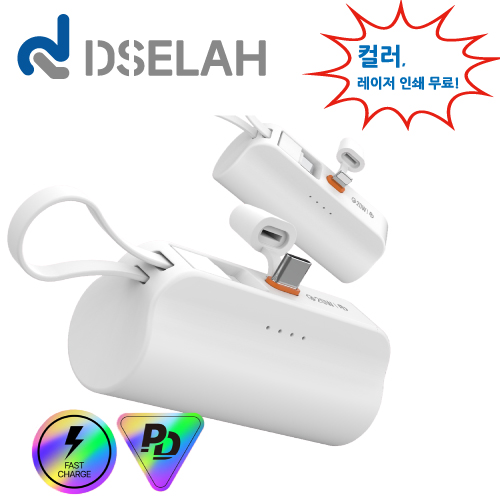 desleah 디셀라 5000mAh 2in1 PD20W 고속미니 도킹형 보조배터리 1P 이미지