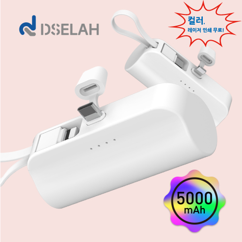 desleah 디셀라 5000mAh 2in1 미니 도킹형 보조배터리 1P 이미지