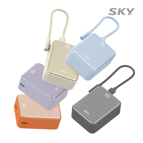 스카이 필 큐브 10000mAh PD QC 22.5W  미니 보조배터리 케이블세트 이미지