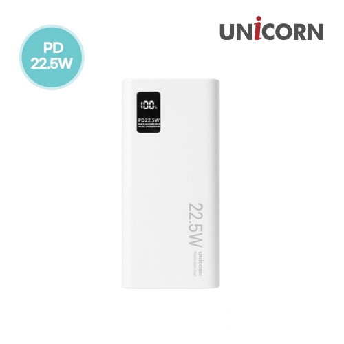 [유니콘] 대용량 C타입 10000mAh PD22.5W PD3.0 QC3.0 초고속 충전 보조배터리 PD-10000M 이미지