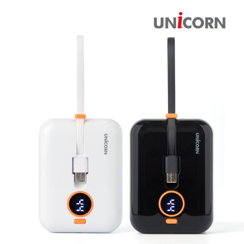 [유니콘] 대용량 10,000mAh C타입/8핀 동시 충전가능 잔량 LED표시 PB-VC100 이미지