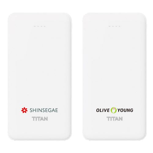 타이탄 슬림듀얼 보조배터리 10000mAh(C타입케이블+8핀젠더) 이미지