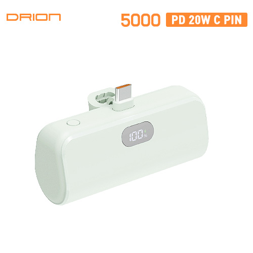 드리온 고속 C타입 도킹형 LCD 미니 보조배터리 5000mAh 이미지