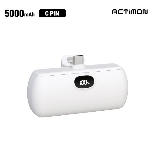 엑티몬 LCD 일체형 보조배터리5000mah C타입 이미지