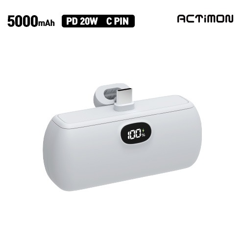 엑티몬 LCD PD20W일체형보조배터리5000mah C타입 이미지