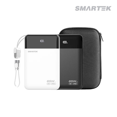 스마텍 PD PPS 65W 초고속 충전 보조배터리 20000mAh + C to C 양방향 스트랩 케이블 STPB-Q65W20  이미지