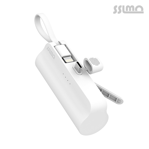 쓸모 5000mAh 초미니 원통형 2way 보조배터리 SSM-MB50  이미지