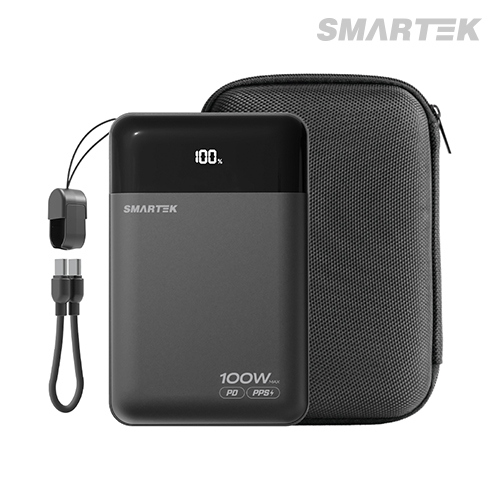 스마텍 PD PPS 100W 초고속 충전 보조배터리 20000mAh + C to C 양방향 스트랩 케이블 STPB-Q100W20 이미지