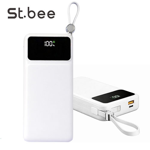 세인트비 케이블일체형 LED 고속보조배터리 20000mAh PBS200C 이미지
